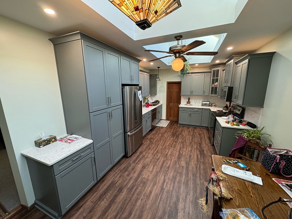 Kitchen renovation with custom cabinets